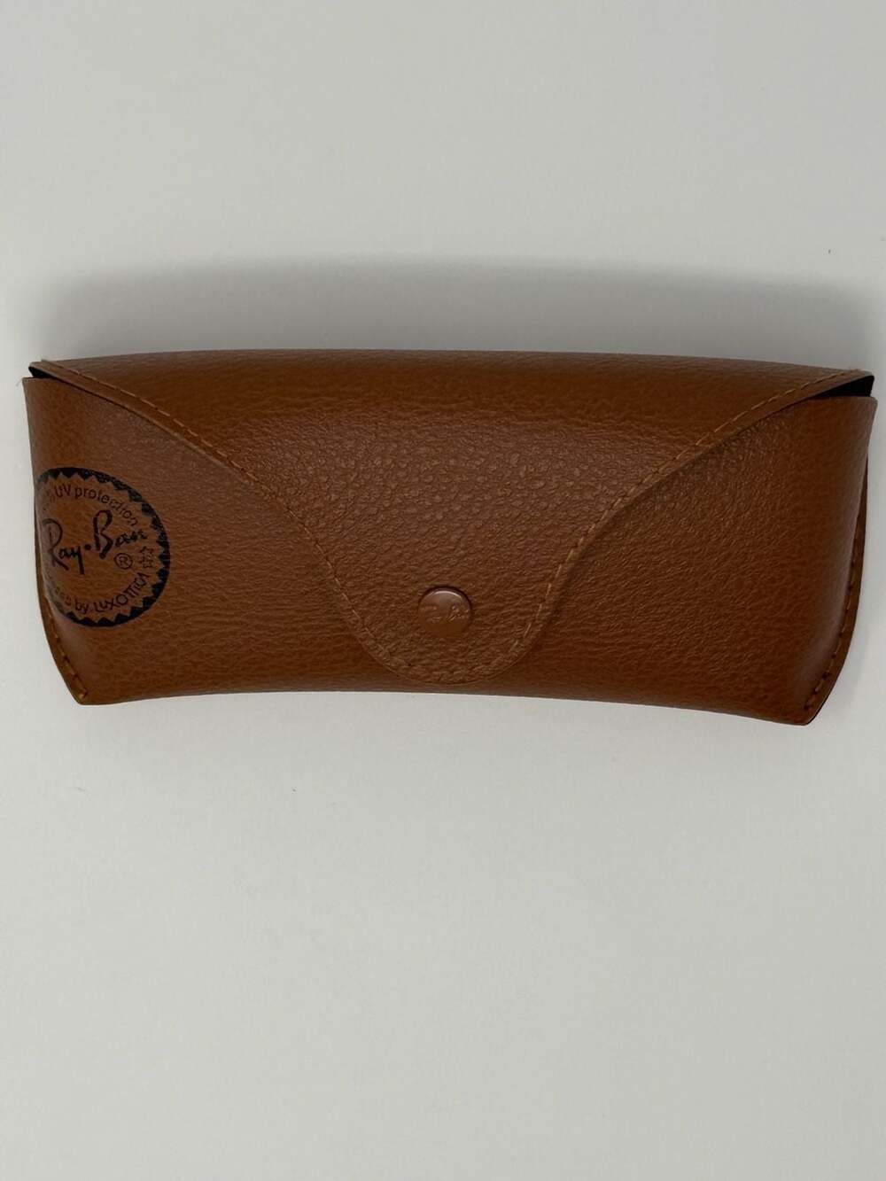 Ray-Ban Brown Leather Snap Button Sunglasses Carrying Case